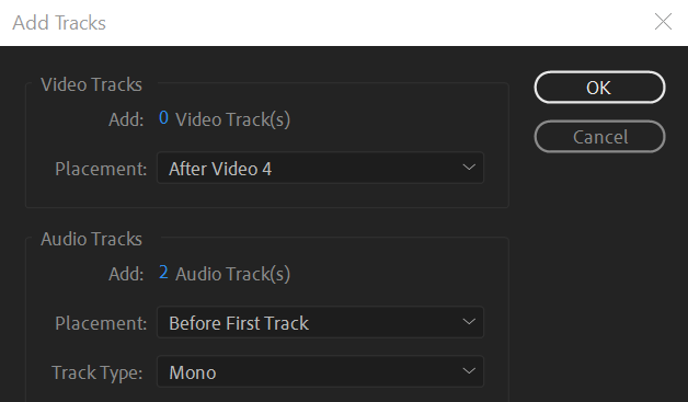 Add mono tracks