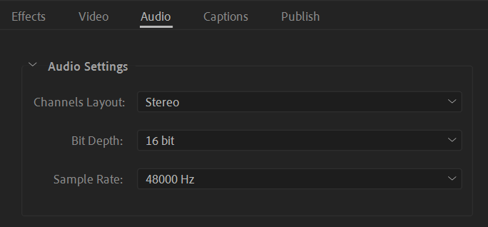Stereo export